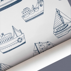 Papel pared BOATS 