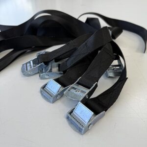 Cinta tensora con hebilla de presión Negro 25 mm x 600 mm (Hebilla metálica)