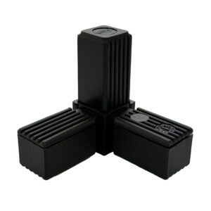 Unión "3D - 3 Salidas" para Tubo Cuadrado 30 x 30 mm – Poliamida